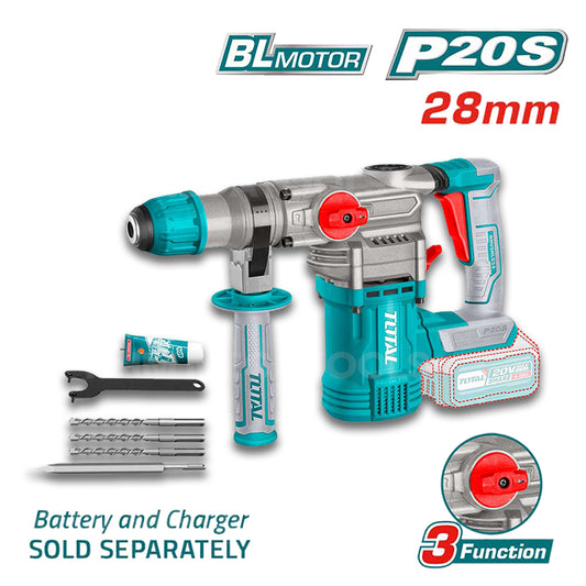 Total TRHLI20288 Li-Ion Rotary Hammer 20V 28mm (Base)