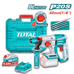Total TRHLI202081 Li-Ion Rotary Hammer 20V 22mm (Set)