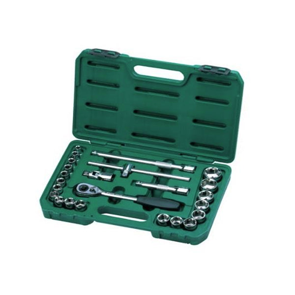 Sata 09060-6PP 1/2" Dr. Metric Socket Set 24pcs 6PT