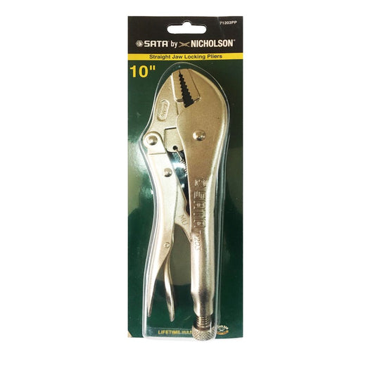 Sata 71203PP Locking Plier Vise Grip 10" (Straight Jaw) | Sata by KHM Megatools Corp.