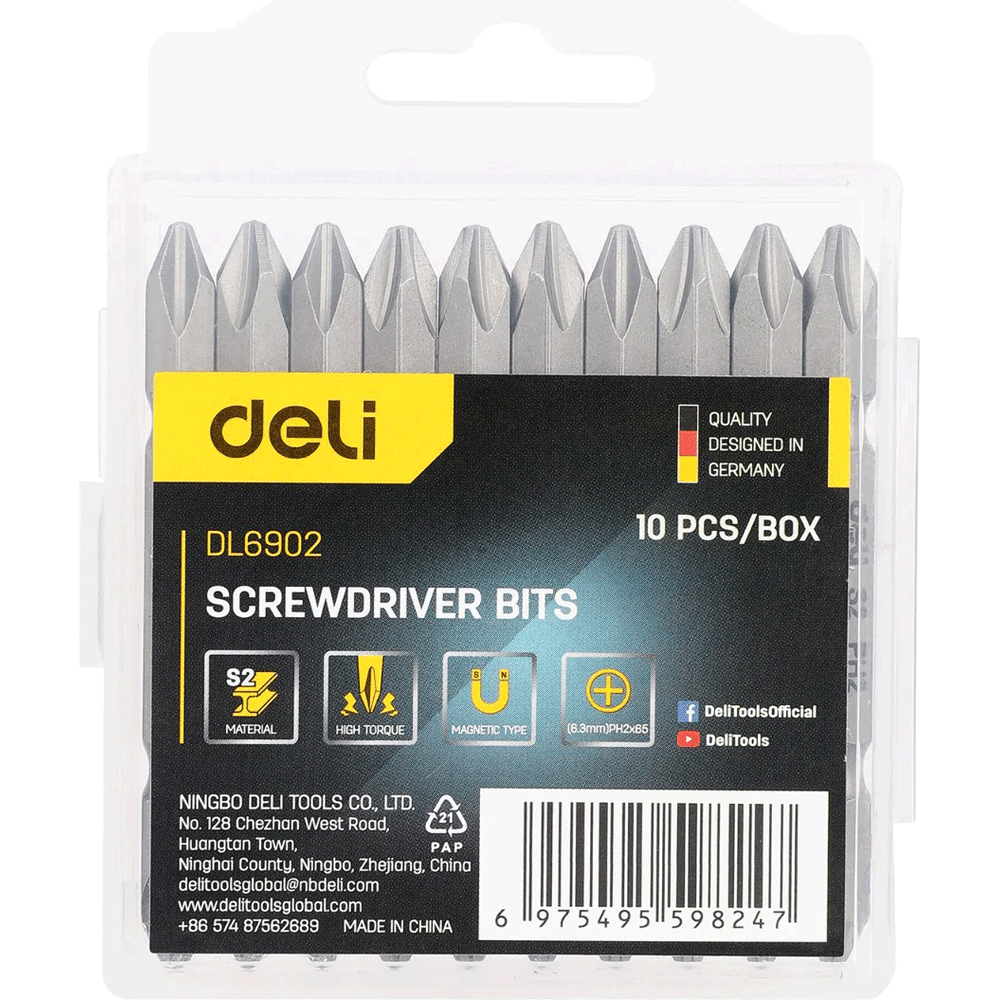 Deli EDL6902-6903 High Torque Screwdriver Bit | Deli by KHM Megatools Corp.