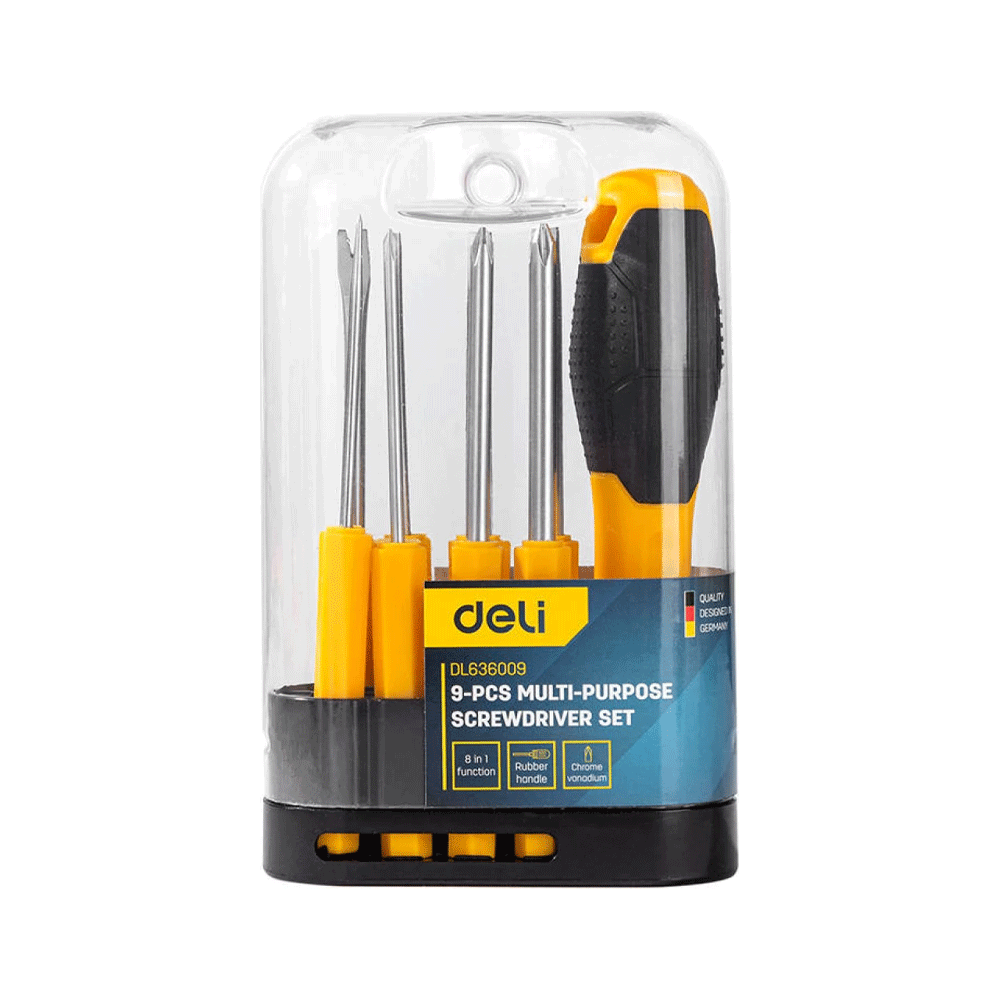 Deli EDL636009 Screwdriver Set 9pcs | Deli by KHM Megatools Corp.