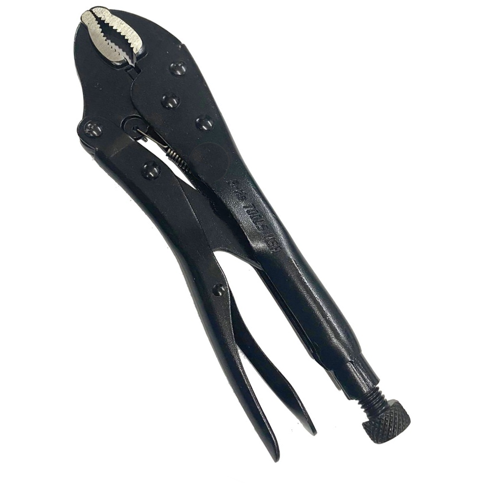 S-Ks 10AFNW-BLACK Vise Grip Locking Pliers 10" Curved Jaw with Wire Cutter (Black Finish) | SKS by KHM Megatools Corp.