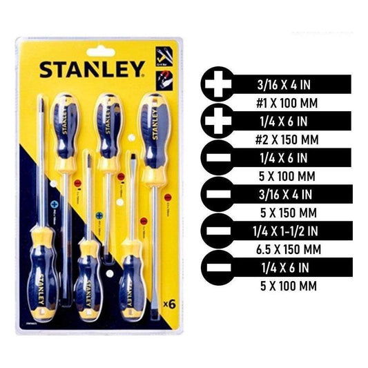Stanley 65-242 (66-672) Cushion Grip Screwdriver 6 pcs. Set - KHM Megatools Corp.