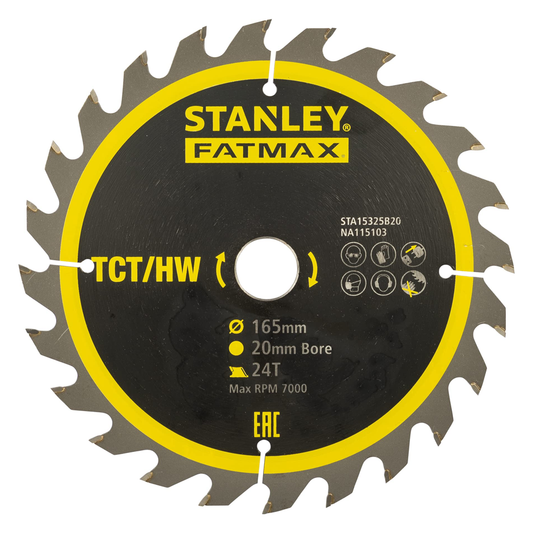 Stanley STA15325B20 Circular Saw Blade 6-1/2x24T | Stanley by KHM Megatools Corp.