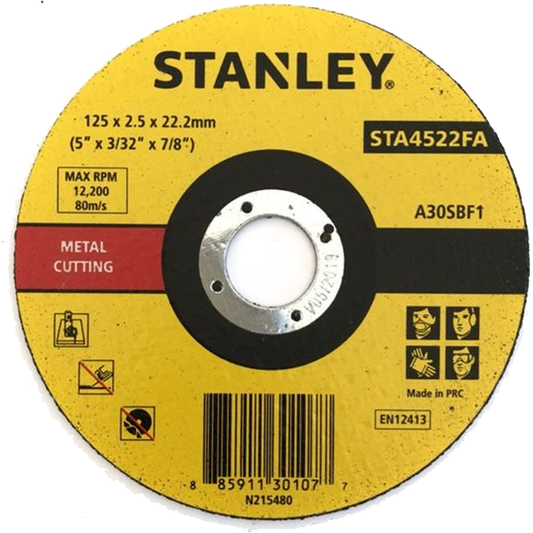 Stanley STA4522FA Cut Off Wheel T1 5" | Stanley by KHM Megatools Corp.