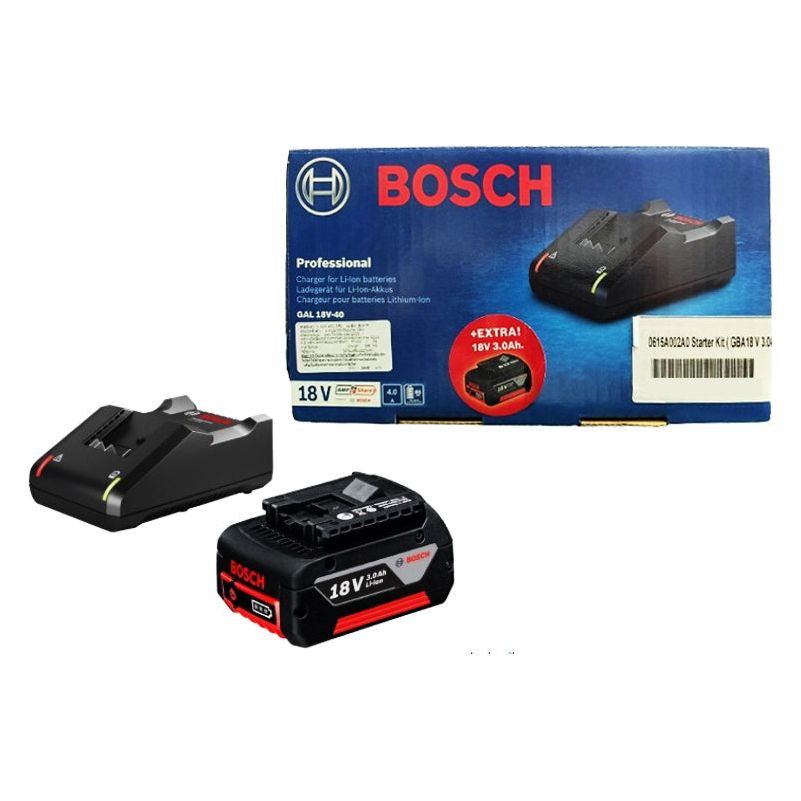 Bosch Starter Kit 18V 3.0Ah Battery GAL 18V-40 Fast Charger