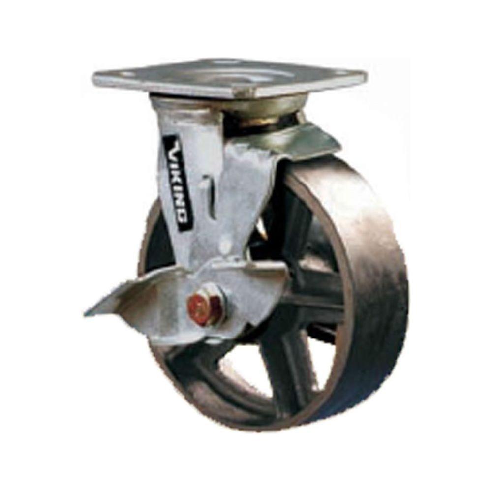 Viking Heavy-Duty Cast Iron Wheel (707) (Swivel w/ Brake) | Viking by KHM Megatools Corp. Main image