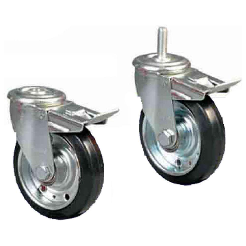 Viking Elastic Rubber Castor Wheels (524) (Swivel w/ Brake) | Viking by KHM Megatools Corp. Main image