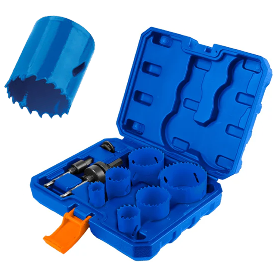 Wadfow WKJ3491 Plumbers Bi-Metal Hole Saw Set 9pcs | Wadfow by KHM Megatools Corp. Main image