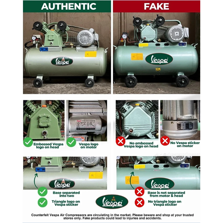 Vespa 7.5 HP Air Compressor Belt Driven Secondary image