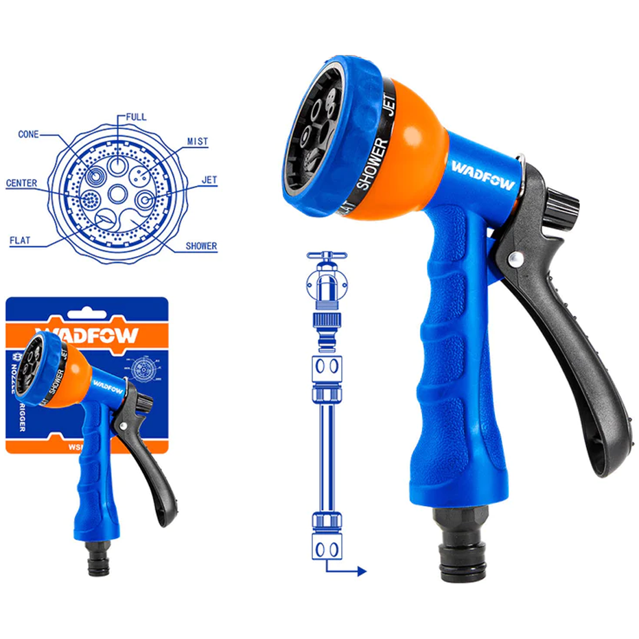 Wadfow WSN1E07 Plastic Trigger Nozzle 7-Way Secondary image
