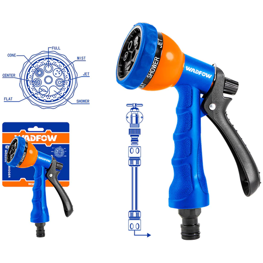 Wadfow WSN1E07 Plastic Trigger Nozzle 7-Way | Wadfow by KHM Megatools Corp.