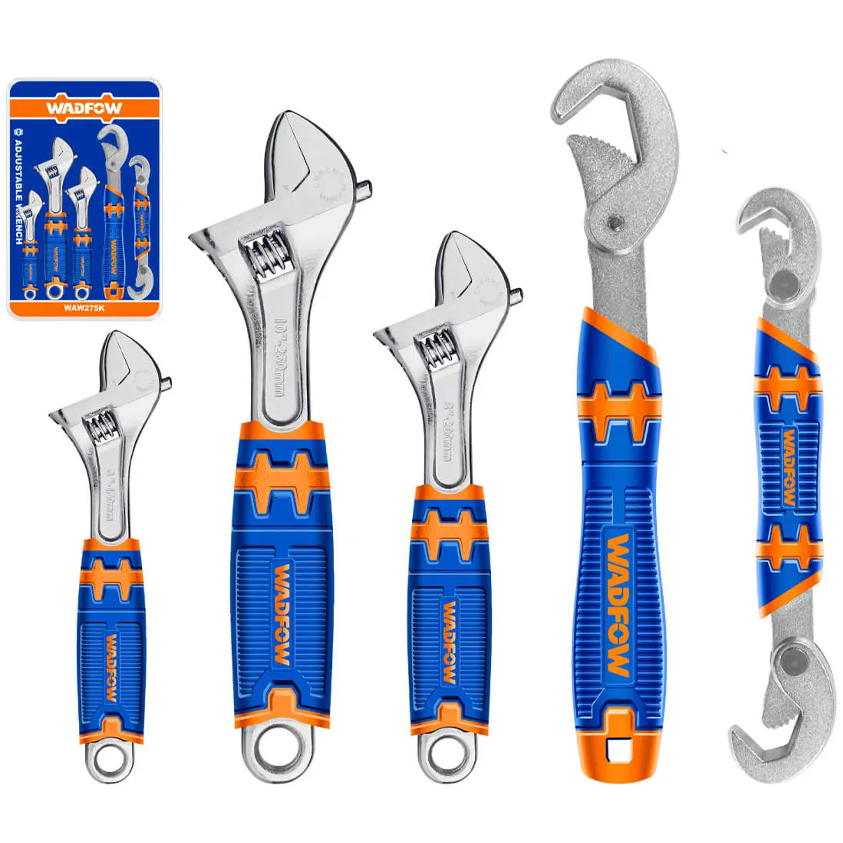 Wadfow WAW275K Adjustable Wrench Set 5Pcs | Wadfow by KHM Megatools Corp. Main image
