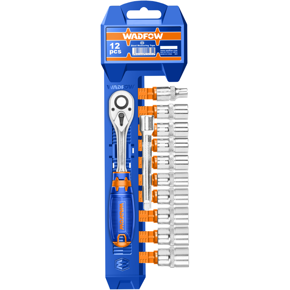 Wadfow WST3212 Socket Wrench 12Pcs Set 3/8"" | Wadfow by KHM Megatools Corp.
