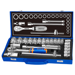 Wadfow WST2L24 Socket Set 1/2" 24Pcs | Wadfow by KHM Megatools Corp.