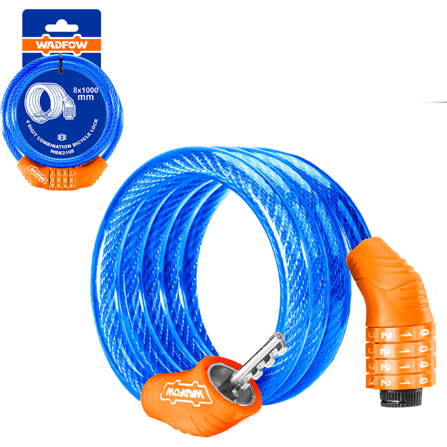Wadfow 4-Digit Combination Bicycle Cable Lock | Wadfow by KHM Megatools Corp. Main image