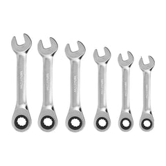 Wadfow WSP6406 Short Rachet Spanner Set 6Pcs