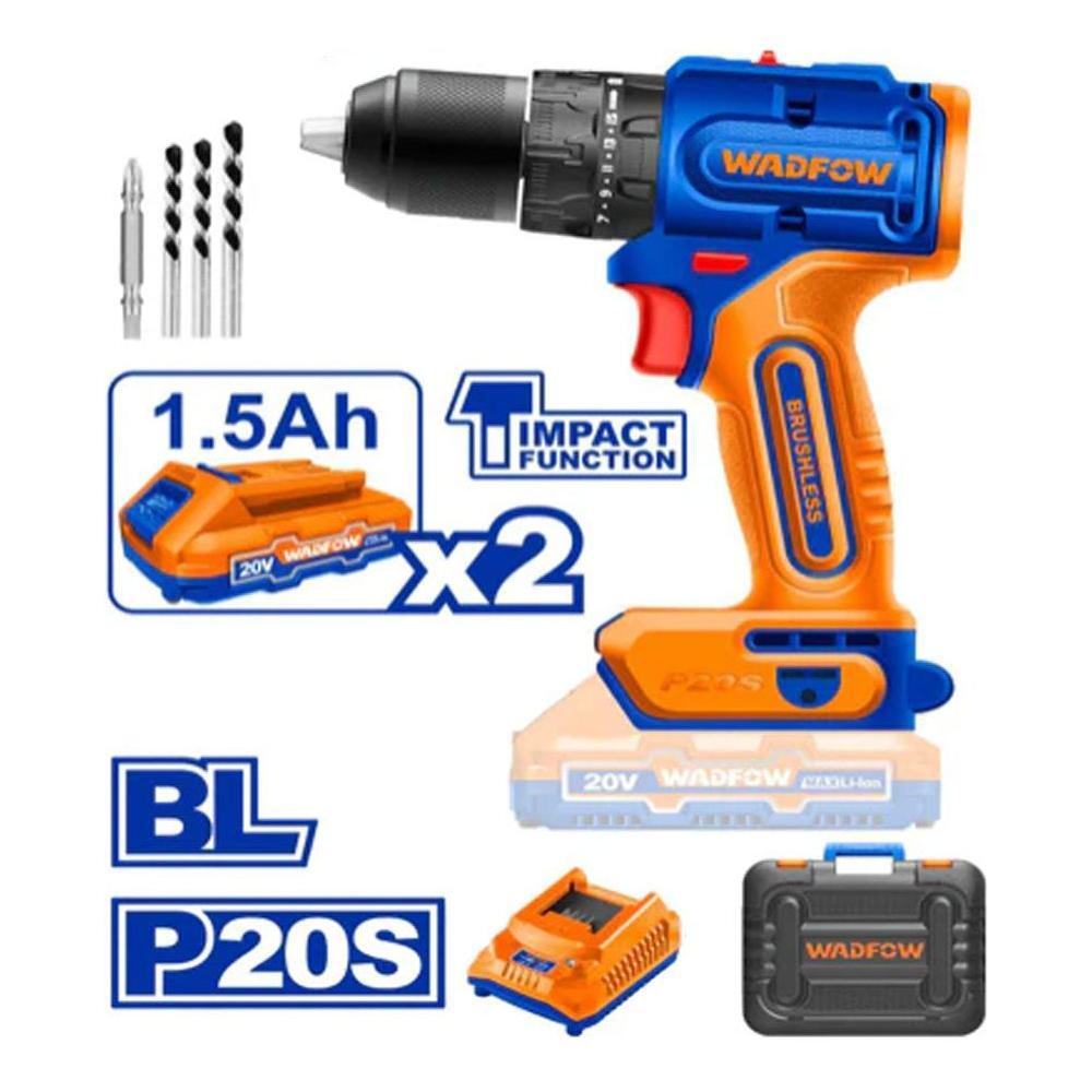 Wadfow WCDP551 Cordless Li-Ion Impact Drill 20V 1.5Ah Secondary image