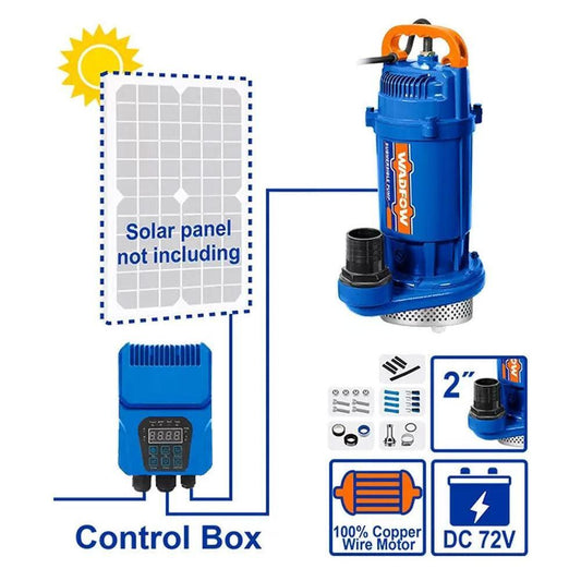 Wadfow WWPQDC04 Solar Powered Submersible Pump 1.5HP | Wadfow by KHM Megatools Corp.
