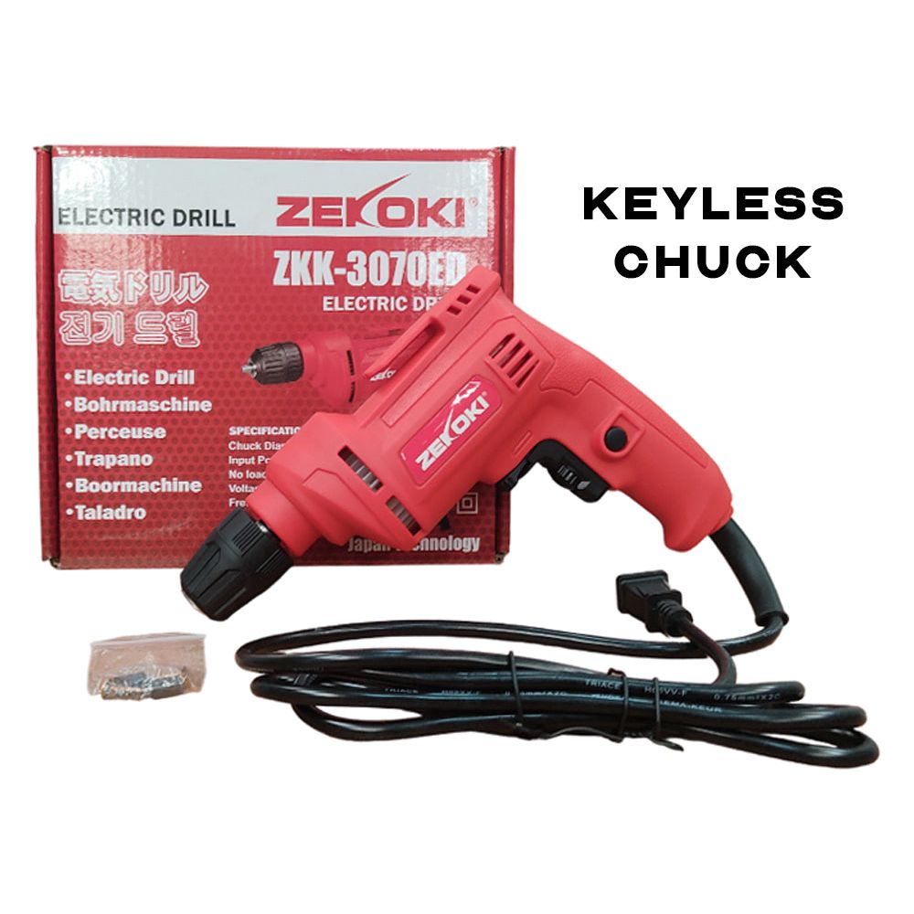 Zekoki ZKK-3070ED Hand Drill 10mm 500W (Keyless Chuck)