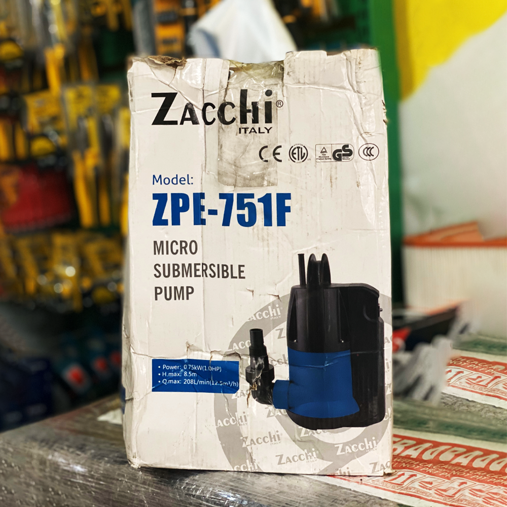 Zacchi ZPE-751F Micro Submersible Pump (Clean Water) (Damaged Box) | Discounts by KHM Megatools Corp. Main image