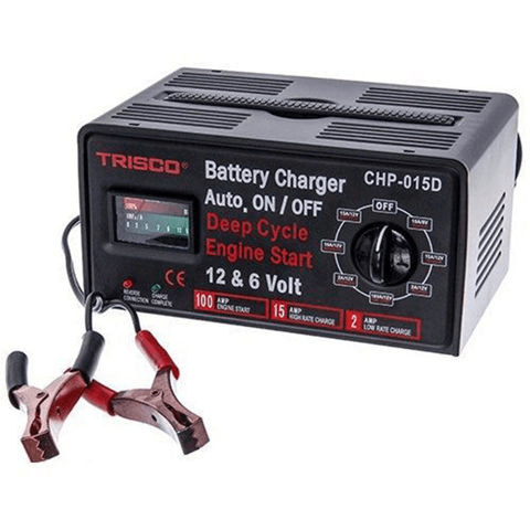 Trisco CHP-015D Car Battery Charger 15A 6/12V | Trisco by KHM Megatools Corp.