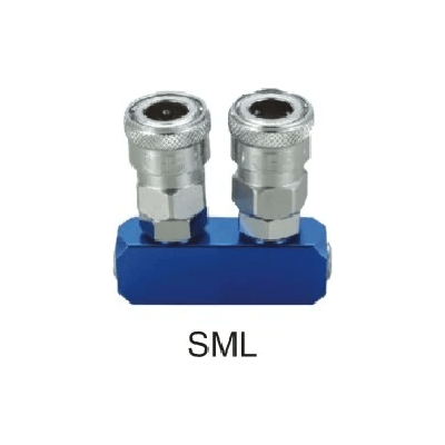 OSK GN2-SML Quick Coupler - Manifold / Multi Coupling (Straight 2-Way)