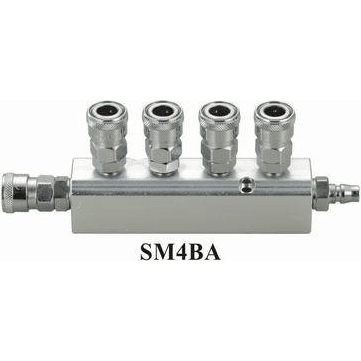 THB SM4BA Quick Coupler - Manifold / Multi Coupling (Straight 4-Way) [High Flow] | THB by KHM Megatools Corp.