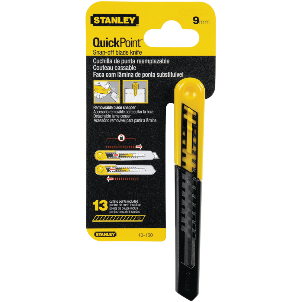 Stanley 10-150 Quick Point Snap off Cutter Knife 9mm | Stanley by KHM Megatools Corp.