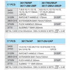 Hans 3617 3/8" Drive 18pcs Socket Wrench Set | Hans by KHM Megatools Corp.