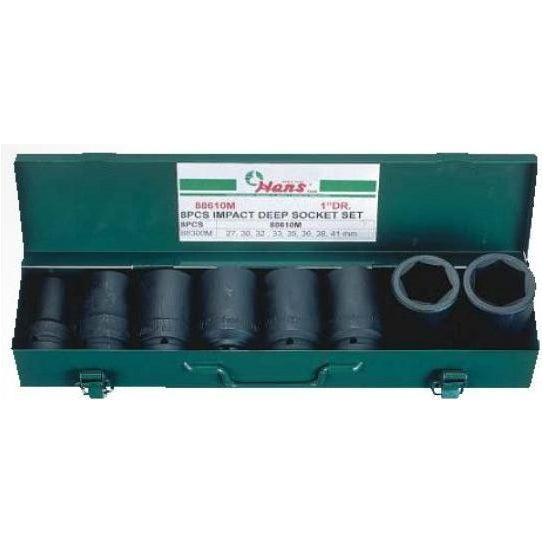 Hans 88610 1" Drive Impact Deep Socket Wrench Set | Hans by KHM Megatools Corp.