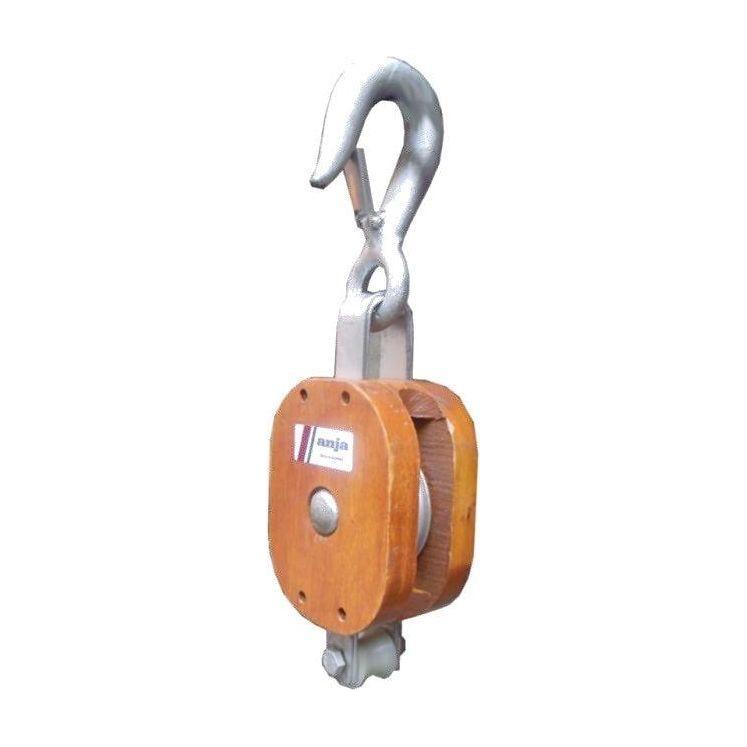 Anja PU42 Regular Wood Pulley Block - Hook Type - KHM Megatools Corp. Main image
