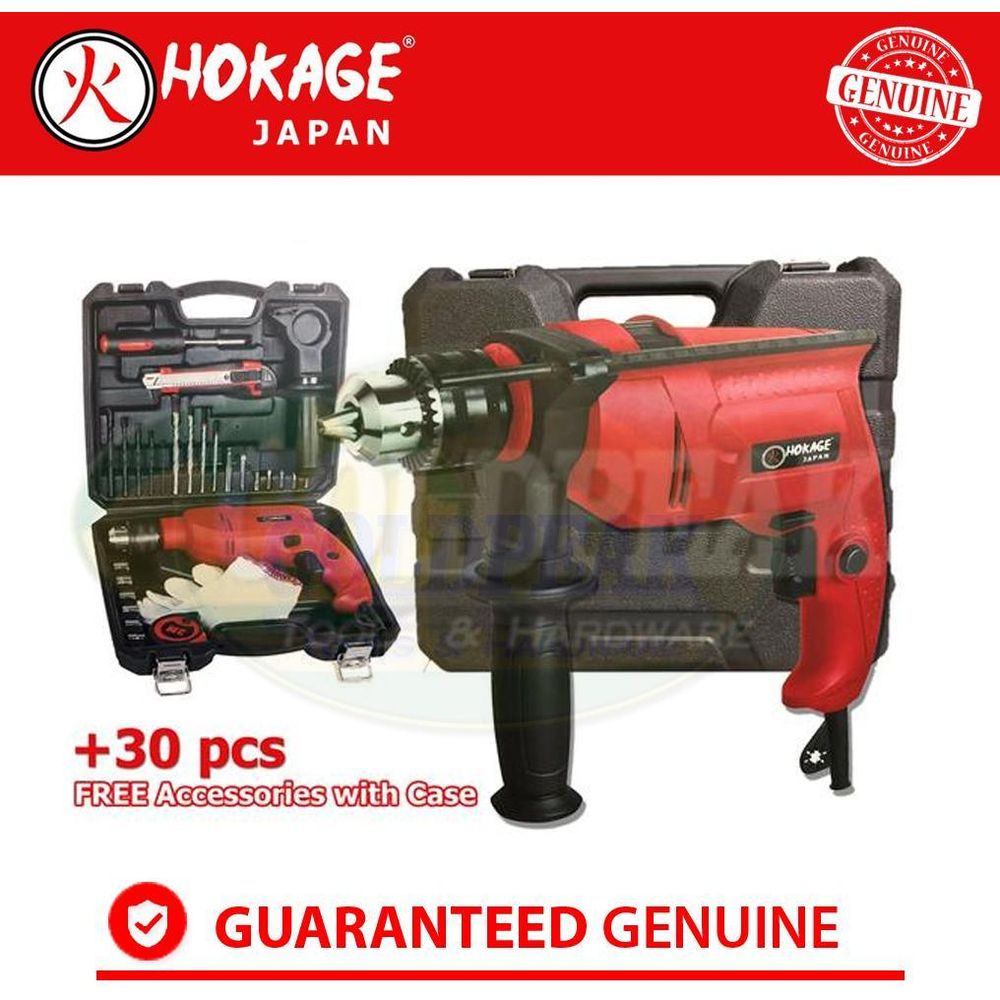 Hokage HKG-ID650K Hammer Drill with 30 pcs Tool Set - Goldpeak Tools PH Hokage