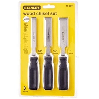 Stanley 16-089 Wood Chisel Set Black Handle (3pcs)