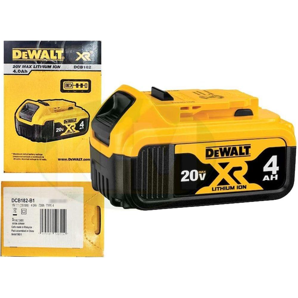 DeWALT Toebehoren - 18V Accu Li-Ion XR 4,0 Ah DCB182 DeWALT Toebehoren - 18V Accu Li-Ion XR 4,0 Ah DCB182