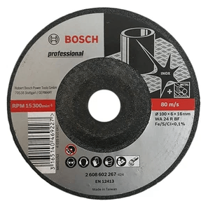 Bosch Grinding Disc 4" for INOX (2608602267) | Bosch by KHM Megatools Corp.