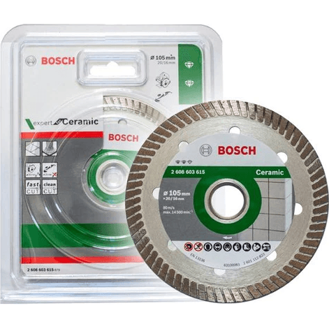 Bosch Diamond Cut Off Wheel 4" Turbo Disc for Tile/Ceramic (2608603615) - KHM Megatools Corp. Main image