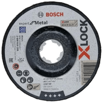 Bosch X-Lock Grinding Disc  5" Expert for Metal (2608619259) | Bosch by KHM Megatools Corp.