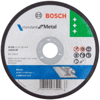 Bosch Cut Off Wheel 4" Standard for Metal A60NBF | Bosch by KHM Megatools Corp.