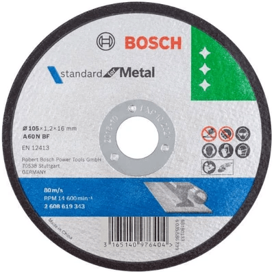 Bosch Cut Off Wheel 4" Standard for Metal A60NBF | Bosch by KHM Megatools Corp.