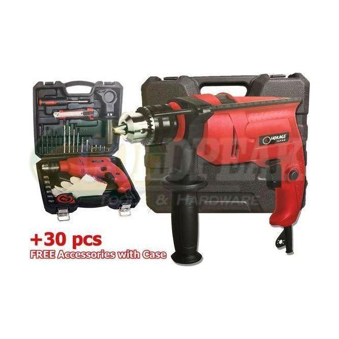 Hokage HKG-ID650K Hammer Drill with 30 pcs Tool Set - Goldpeak Tools PH Hokage