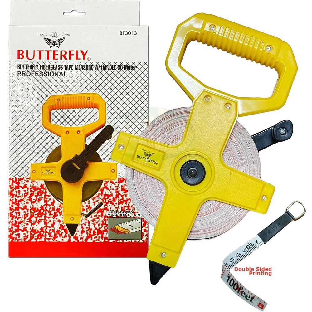 Butterfly Fiberglass Open Reel Long Tape Measure | Butterfly by KHM Megatools Corp.
