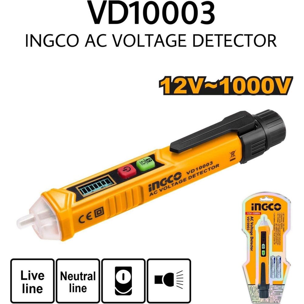 Ingco VD10003 Non Contact AC Voltage Detector Tester/ Test Pencil - KHM Megatools Corp.