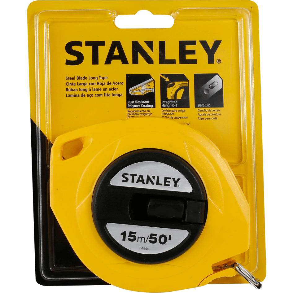 Stanley Closed Case Steel Long Tape Measure (Yellow) | Stanley by KHM Megatools Corp.