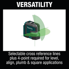 Makita SK106GDZ Cordless Cross Line Laser Level (Green) 12V CXT [Bare] - KHM Megatools Corp.