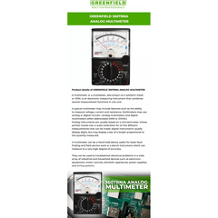 Greenfield 360TRNA Analog Multimeter / Tester | Greenfield by KHM Megatools Corp.
