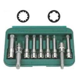 Hans 46028-49 1/2" Drive 9pcs XZN and CV Ribe Bit Socket Wrench Set | Hans by KHM Megatools Corp.