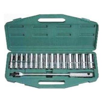 Hans 4615-2M 1/2" Drive 16pcs Deep Socket Wrench Set 12pts | Hans by KHM Megatools Corp. Main image
