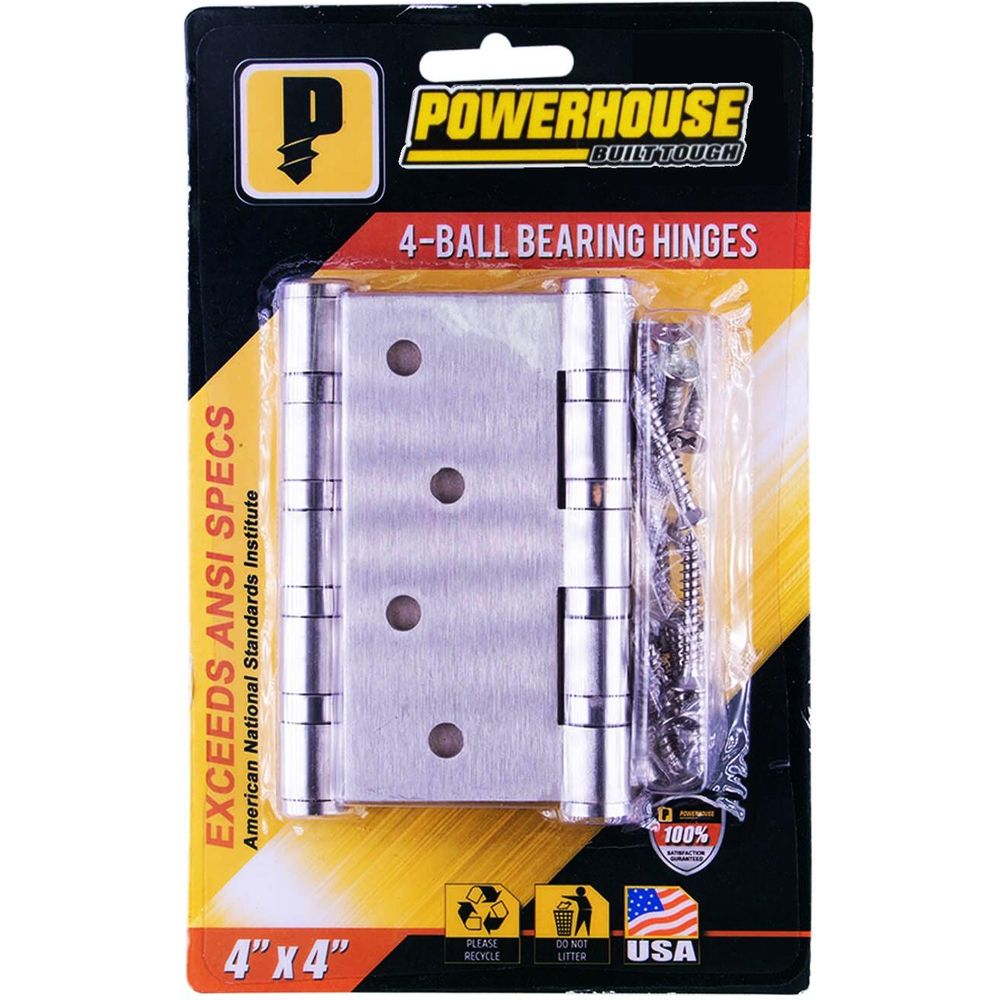 Powerhouse 4-Ball Bearing Hinges (Stainless) | Powerhouse by KHM Megatools Corp.